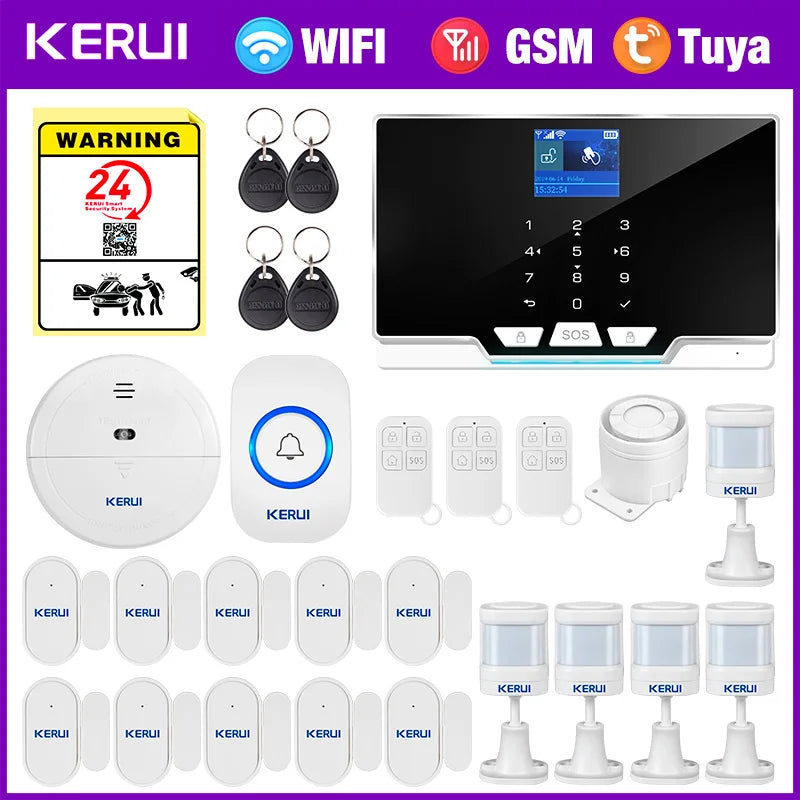 House Alarm for Home Alarm System Tuya Smart/ Smart Life Burglar Alarm Kit with Motion Sensor Detector Siren G20