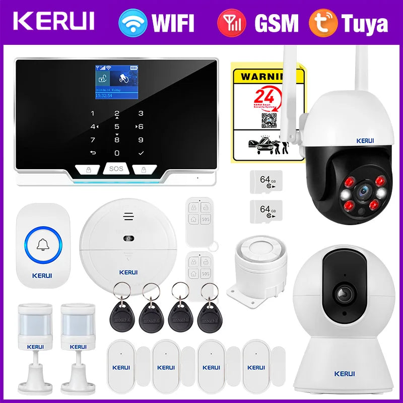 House Alarm for Home Alarm System Tuya Smart/ Smart Life Burglar Alarm Kit with Motion Sensor Detector Siren G20
