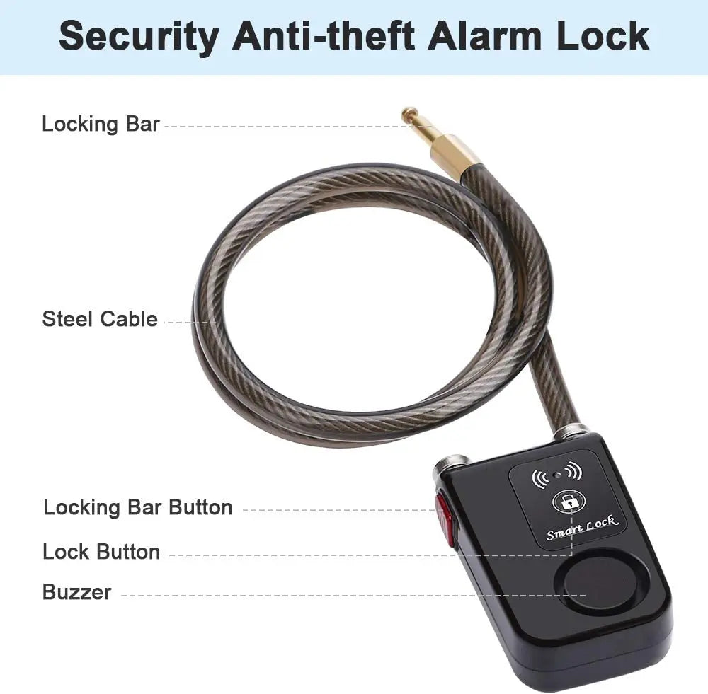 Bluetooth Bike Motorcycle Lock Alarm Security Smart APP Control Waterproof Burglar Vibration Bike Alarm Lock System
