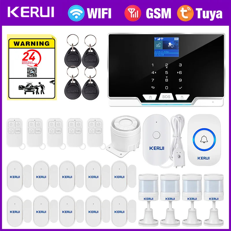 House Alarm for Home Alarm System Tuya Smart/ Smart Life Burglar Alarm Kit with Motion Sensor Detector Siren G20