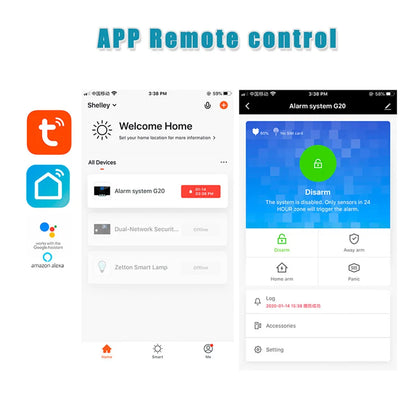 House Alarm for Home Alarm System Tuya Smart/ Smart Life Burglar Alarm Kit with Motion Sensor Detector Siren G20