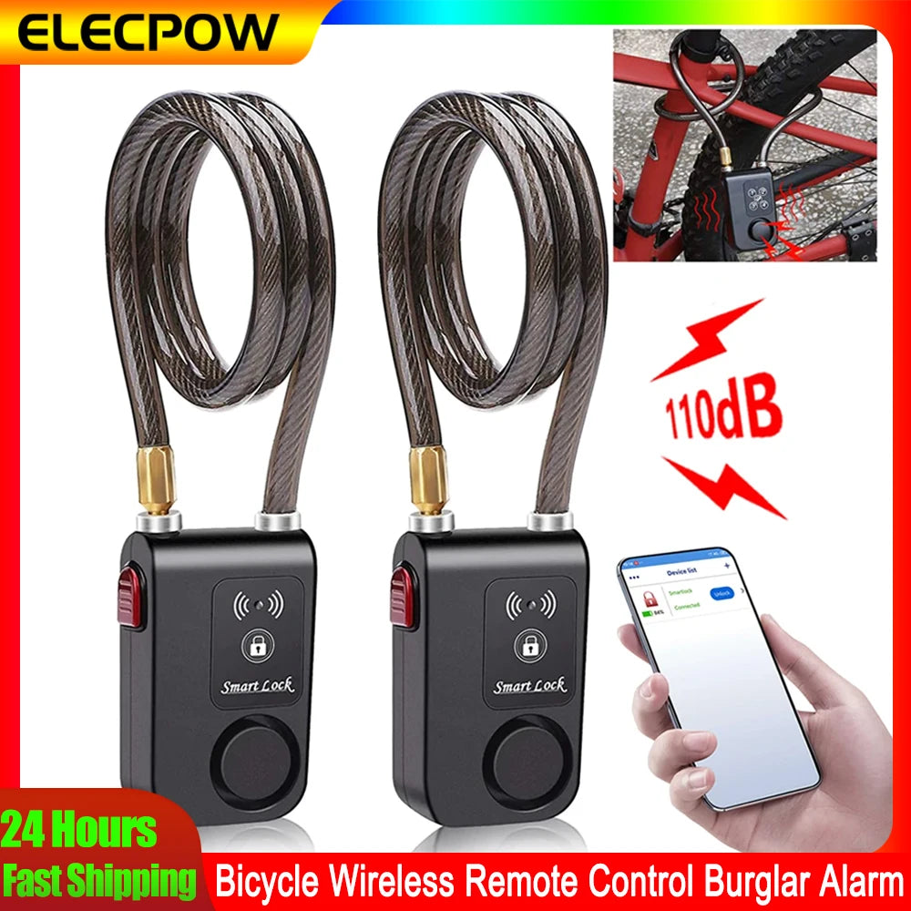 Bluetooth Bike Motorcycle Lock Alarm Security Smart APP Control Waterproof Burglar Vibration Bike Alarm Lock System