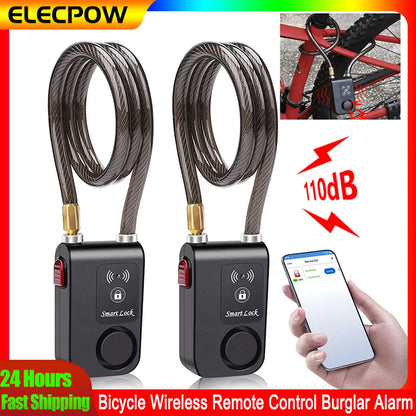 Bluetooth Bike Motorcycle Lock Alarm Security Smart APP Control Waterproof Burglar Vibration Bike Alarm Lock System